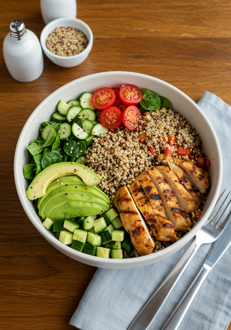 Grilled Chicken Quinoa Bowl