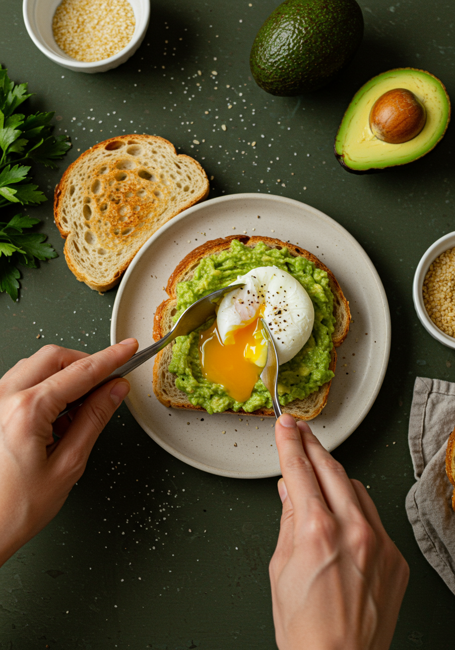 Savoury Protein Toast with Eggs & Avocado